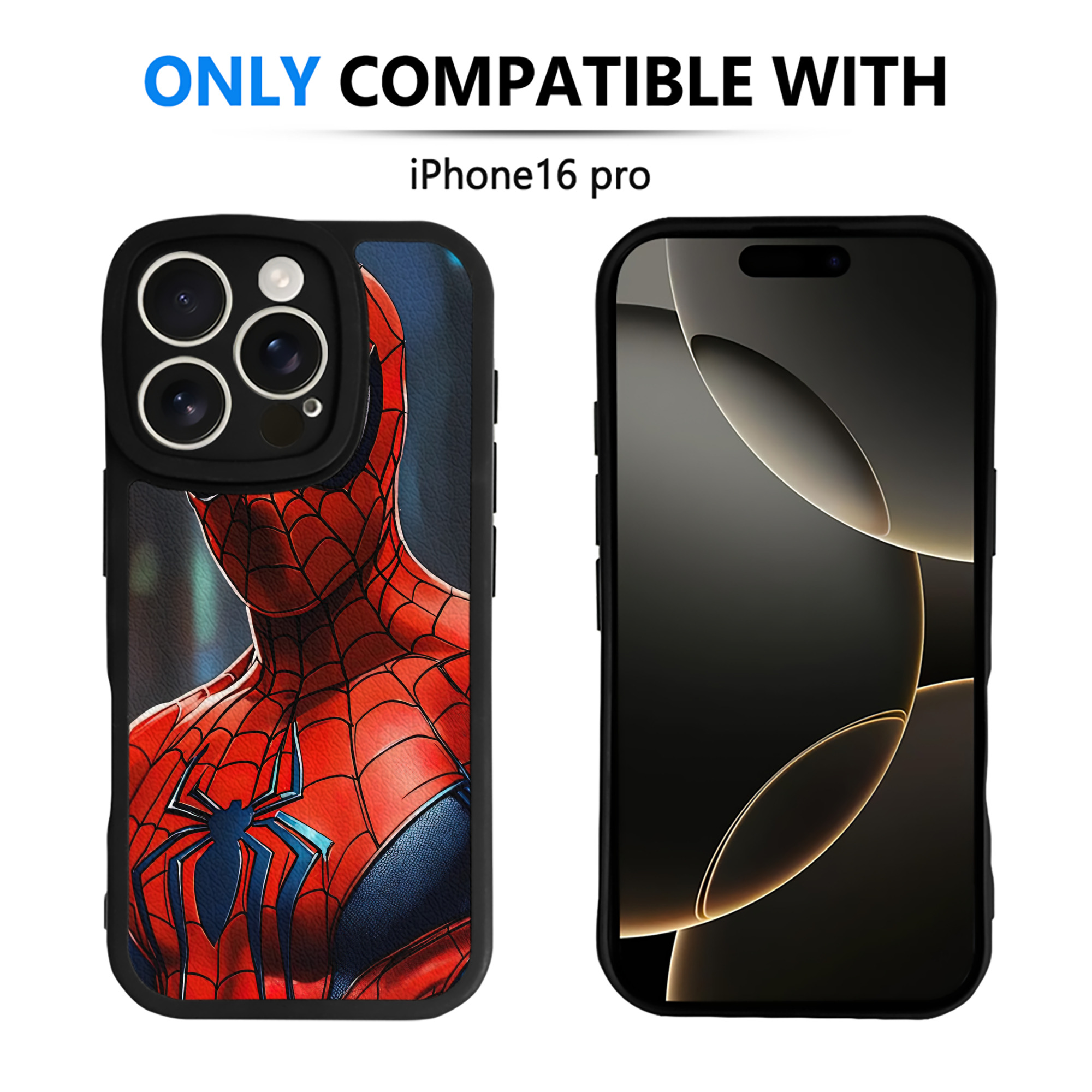 （画像用） Spider Man スパイダーマン 【iPhone 16シリーズ対応】シリコンスマホケース（レザー調） 材質：シリコン